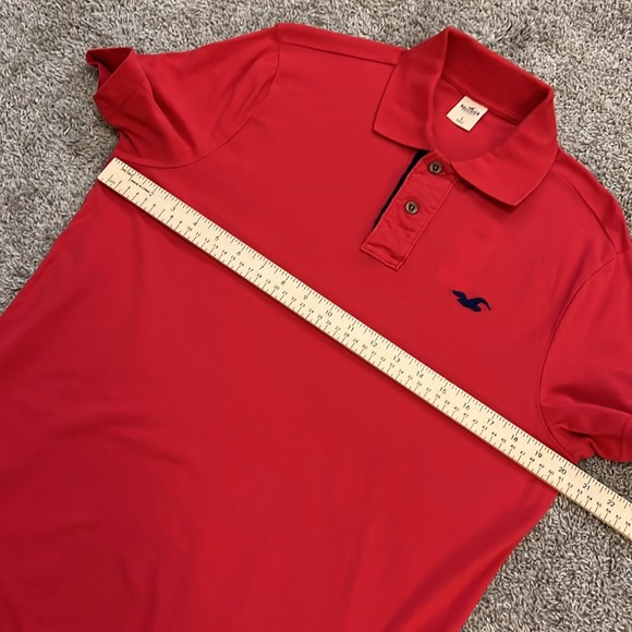 Hollister men’s Red Polo Shirt‎ L Large - Picture 5 of 8